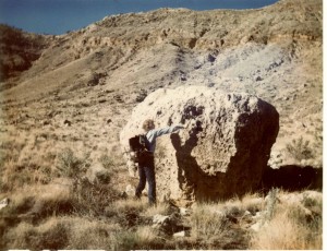 Daniel Buckley at Meteor Crater, Arizona, ca. 1973