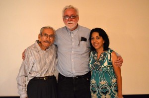 Daniel Buckley (center) with Associate Producers Ralph Gonzalez and Julie Gallego