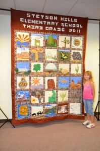 Arizona Quilt Centennial Project, Stetson Hills Elementary School Third Grade 2011, Kaya Mikulak