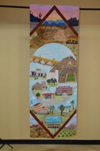 Quilt by Evelyn Link for "100 Arizona Quilters" state centennial exhibition