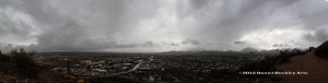 South Tucson from A Mountain in storm