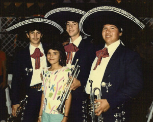 Dr, Jeff Nevin (second from right) as he looked when he was a member of Tucson's Los Changuitos Feos.