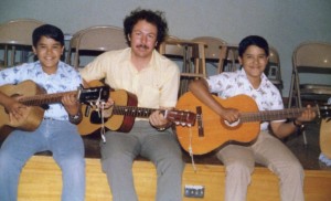 Richard and Reuben Carranza with Dr. V in the 1980s.